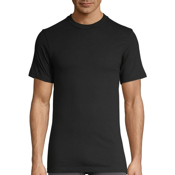Men's Short Sleeve Supreme Crew Neck 100% Cotton T-Shirt Big & Tall Sizes Available (Black, XL, 1 Pack)