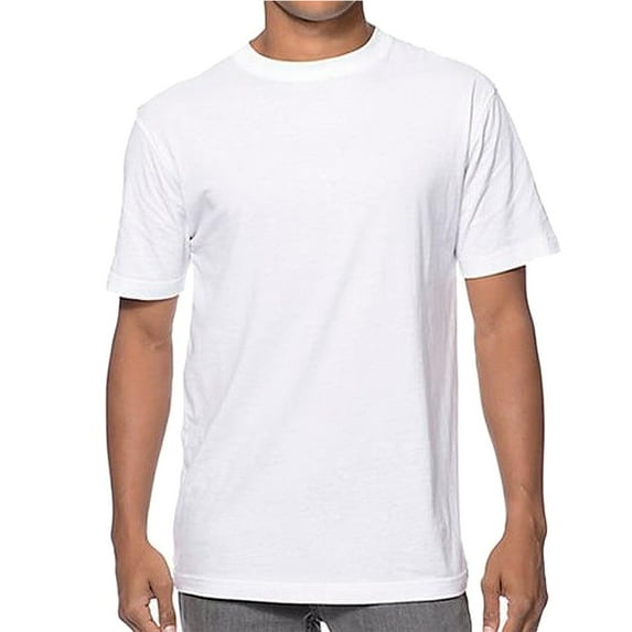 Men's Short Sleeve Supreme Ringspun Crew Neck 100% Cotton T-Shirt Big & Tall Sizes Available (White, 5XL, 2Pack)