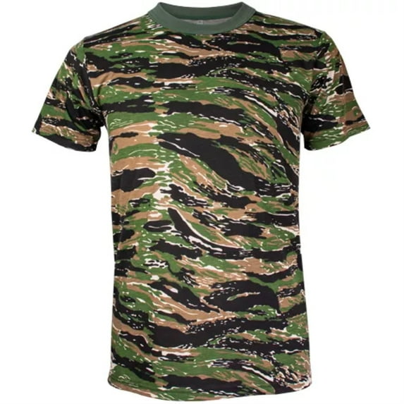 Men's Short Sleeve T-shirt Tiger Stripe Medium