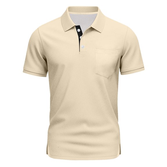 Men's Short Sleeve T-Shirts Cotton Casual Lightweight Button Down Shirt Beach Vacation Summer Tops Clothes