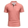 thumbnail image 1 of Men's Short Sleeve T-Shirts Cotton Casual Lightweight Button Down Shirt Beach Vacation Summer Tops Clothes, 1 of 5