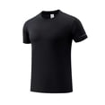 thumbnail image 1 of Men's Short Sleeve UPF 50+ Cooling T-Shirt Quick Dry Workout Athletic Running Swim Tops Tee Rash Guard Performance Shirts Big and Tall Size M-4XL Black, 1 of 5