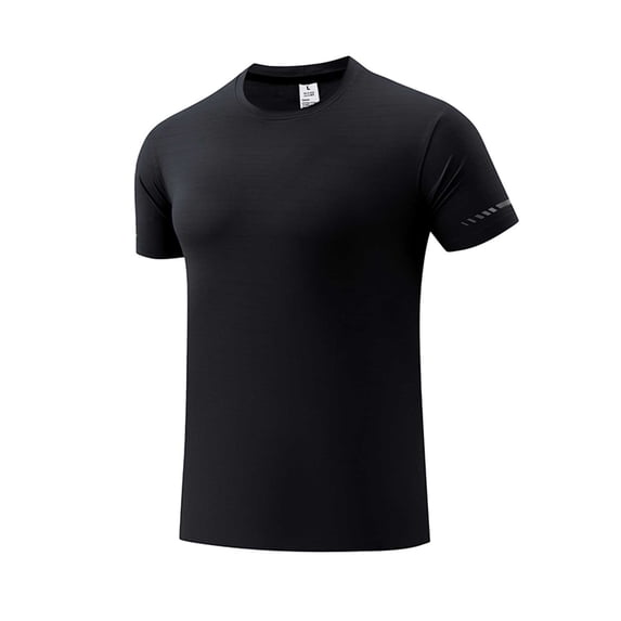Men's Short Sleeve UPF 50+ Cooling T-Shirt Quick Dry Workout Athletic Running Swim Tops Tee Rash Guard Performance Shirts Big and Tall Size M-4XL Black