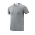 thumbnail image 1 of Men's Short Sleeve UPF 50+ Cooling T-Shirt Quick Dry Workout Athletic Running Swim Tops Tee Rash Guard Performance Shirts Big and Tall Size M-4XL Gray, 1 of 7