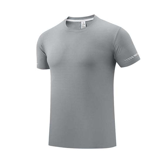 Men's Short Sleeve UPF 50+ Cooling T-Shirt Quick Dry Workout Athletic Running Swim Tops Tee Rash Guard Performance Shirts Big and Tall Size M-4XL Gray