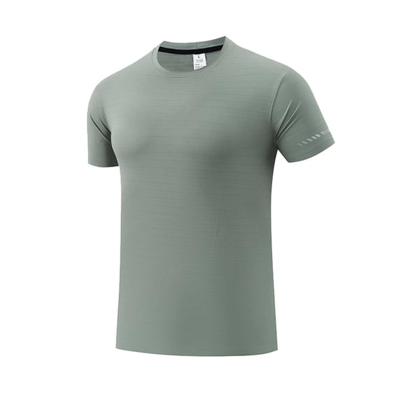 Men's Short Sleeve UPF 50+ Cooling T-Shirt Quick Dry Workout Athletic Running Swim Tops Tee Rash Guard Performance Shirts Big and Tall Size M-4XL Green