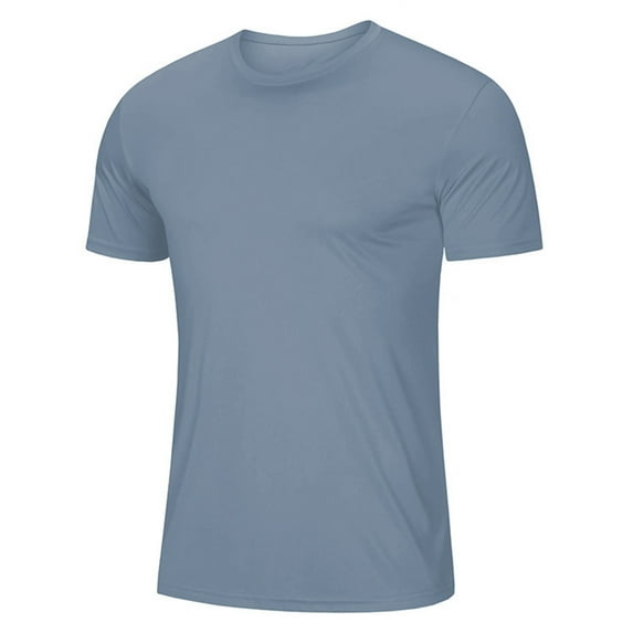 Men's Short Sleeve UPF 50+ Sun T-Shirt Crew Neck Athletic Casual Tee for Outdoor Workout and Swimming