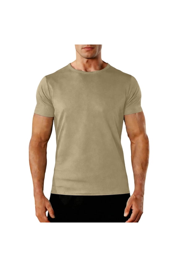 Men's Short Sleeve UPF 50+ T-Shirt Quick Dry Workout Athletic Running Swim Tops Tee Rash Guard Performance Shirts Mens Running Shirts