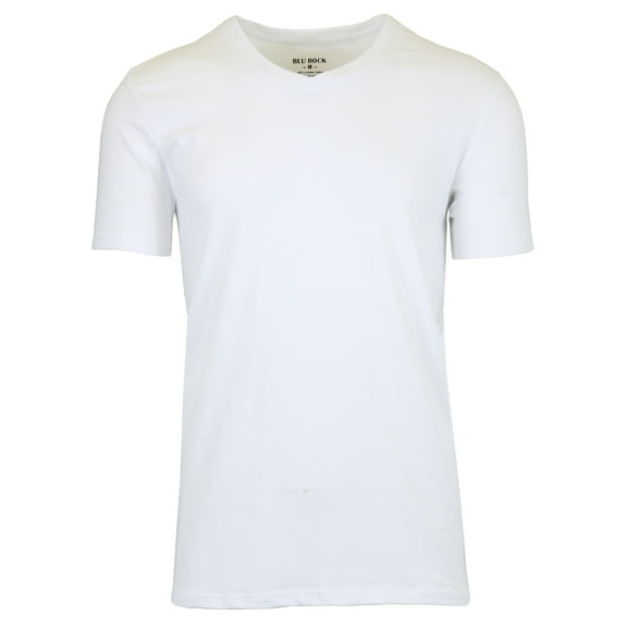 Men's Short Sleeve V-Neck Cotton Stretch Tee