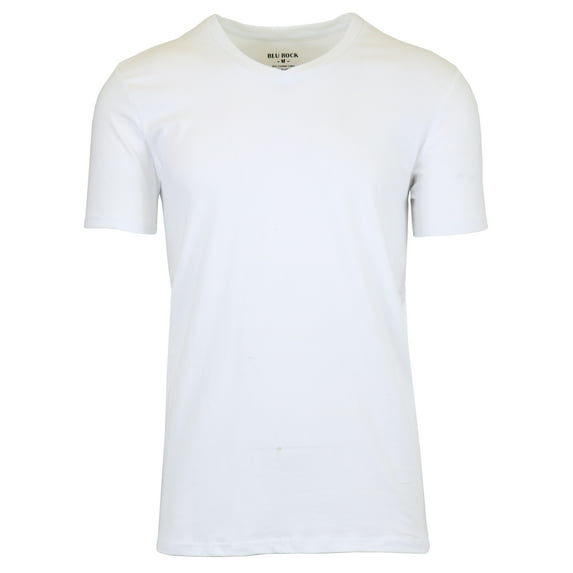 Men's Short Sleeve V-Neck Cotton Stretch Tee
