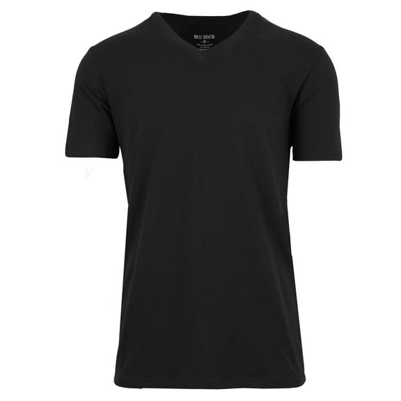 Men's Short Sleeve V-Neck Cotton Stretch Tee