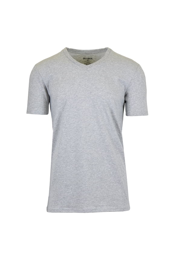 Men's Short Sleeve V-Neck Cotton Stretch Tee
