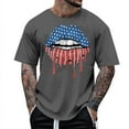 Men's Short Sleeved Independence Day Funny Print T Shirt Muscle Tank