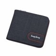 thumbnail image 1 of Men's Short Wallet Zip Wallet Canvas Small Wallet Multifunction Small Wallet, 1 of 2