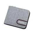 thumbnail image 1 of Men's Short Wallet Zip Wallet Canvas Small Wallet Multifunction Small Wallet, 1 of 2