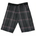thumbnail image 1 of Men's Shorts 4-Pocket Casual Adjustable Belted Comfort Plaid Print Shorts, Color, 38, 1 of 3