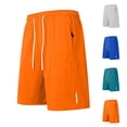 thumbnail image 1 of Men's Shorts Athletic Men Running Shorts Lee Cargo Shorts for Men Solid Color Casual Holiday Breathable Zipper Shorts Pockets Pants Sky Blue L, 1 of 4