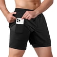 thumbnail image 1 of REDESS Men's Shorts Athletic with Liner,Shorts for Running Workout Basketball Gym,7"Inseam,Black, 1 of 8