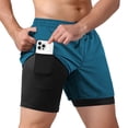 thumbnail image 1 of REDESS Men's Shorts Athletic with Liner,Shorts for Running Workout Basketball Gym,7"Inseam,Black, 1 of 8