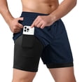 thumbnail image 1 of REDESS Men's Shorts Athletic with Liner,Shorts for Running Workout Basketball Gym,7"Inseam,Black, 1 of 7