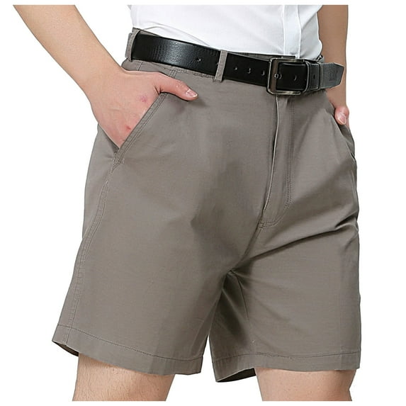 Men's Shorts Business Casual Suit Shorts Loose Cotton Bermuda Outwear Dark Gray XXL/38