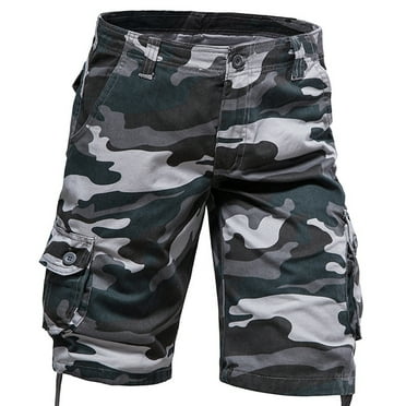 ZKCCNUK Men's Shorts Camouflage Work Shorts Mid-waist Multi-pocket Five-piece Pants Casual Pants Sports Pants Shorts Pants S-2XL