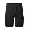 thumbnail image 1 of Men's Shorts Cargo Big & Tall Gym Shorts Relaxed Fit Water Resistant Summer Water Resistant Quick Dry Shorts with 4 Pockets Black,XL, 1 of 6
