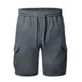 thumbnail image 1 of Men's Shorts Cargo Big and Tall Plus Size Shorts Relaxed Fit Breathable Fabric Summer Outdoor Casual Shorts with 4 Pockets Grey,XXL, 1 of 6