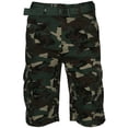 thumbnail image 1 of Men's Shorts Cargo Pocket Casual Lightweight Cotton Active Belted Cargo Shorts, Camo Green, 30, 1 of 2