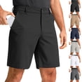 thumbnail image 1 of Men's Shorts Casual 7" Inseam Lightweight Golf Shorts for Men Stretch with Pockets Quick Dry Breathable Work Shorts Black M, 1 of 5