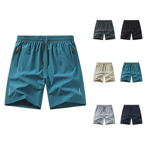 Men's Shorts Casual Athletic Style, Elastic Waist Workout Shorts for Men, Summer Cotton Blend Shorts with Pockets, Gym Shorts or Lounge Shorts for Daily Comfort XS-4XL, Black