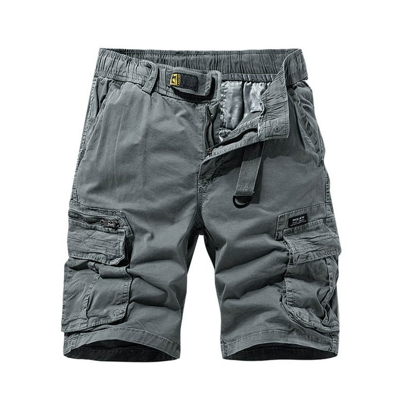 Men's Shorts Casual Cargo Stretch Waist Summer Beach Work Nine