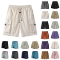 thumbnail image 1 of Men's Shorts Casual And Comfortable Drawstring Mens Shorts Athletic Mens Shorts Elastic Waist Mens Shorts with Pockets Workwear Shorts Mens Shorts Under $10 #1Beige,XXXL, 1 of 8