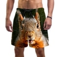 thumbnail image 1 of Men's Shorts Casual Elastic Waist Drawstring Summer Beach Shorts,Lonely Animal Forest Portrait,XXL, 1 of 5