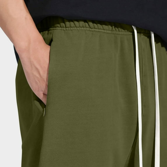Men's Shorts Casual Solid Color Casual Drawstring Pockets Elastic Sports Shorts Casual Shorts for Men Green 2XL