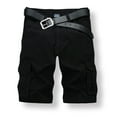 thumbnail image 1 of Men's Shorts Casual Solid Fashion Zipper Button Pockets Cropped Cargo Shorts Mens Cargo Shorts Black L, 1 of 3