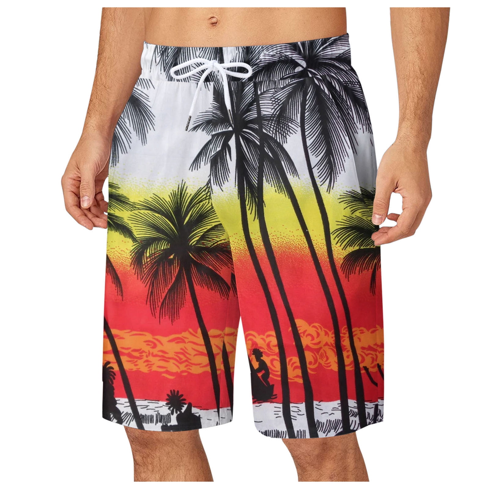 Men's Shorts Casual Style Floral Printing Shorts Hawaii Holiday Beach ...