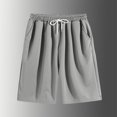 thumbnail image 1 of Men's Shorts Clothing Under $10 3XL Solid Color Casual Elastic Waist Drawstring Pocket Shorts, 1 of 4