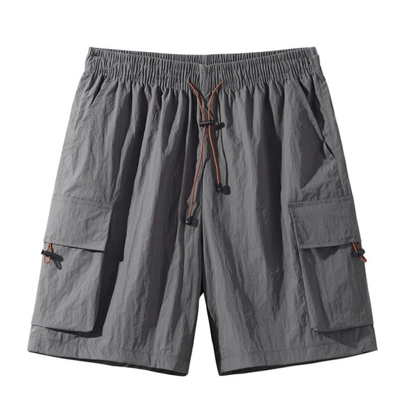 Men's Shorts Elastic Waist Big And Tall Under $10 Casual And Comfortable Drawstring Pocket Elastic Waist Workwear Shorts