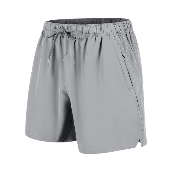 Men's Shorts Elastic Waist Big And Tall Under $10 Solid Color Polyester Outdoor Casual Sports Ice Silk Shorts