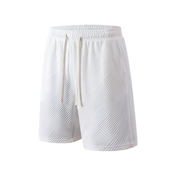 Men's Shorts Elastic Waist Big And Tall Under $10 Solid Color Polyester Shorts Outdoor Casual Sports Five Quarter Pants