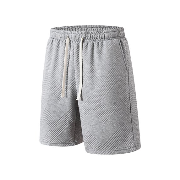 Men's Shorts Elastic Waist Big And Tall Under $10 Solid Color Polyester Shorts Outdoor Casual Sports Five Quarter Pants