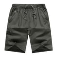 thumbnail image 1 of Men's Big and Tall Elastic Waist Shorts Loose with Pockets, 1 of 8