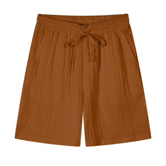 Men's Shorts Elastic Waist Size 3X Fleece Free Shipping Casual And Fashionable Solid Color Drawstring Elastic Waist Shorts