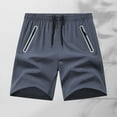thumbnail image 1 of Men's Shorts Elastic Waist Size 3X Fleece Free Shipping Casual And Fashionable Solid Color Drawstring Elastic Waist Shorts, 1 of 8