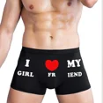 thumbnail image 1 of Men's Shorts I love My Girlfriend Printed Breathable Comfortable Soft Daily Wear Underwear, 1 of 7