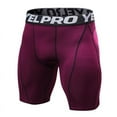 thumbnail image 1 of Men's Shorts Letter Print Bodybuilding Fitness Tights Elastic Waist Shorts, 1 of 6
