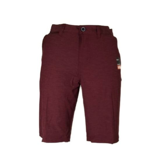 Men's Shorts Lightweight Flat Front Slanted Pockets Belt Loop Casual Bottoms, Maroon Rose, 40