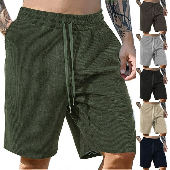 Men's Shorts - Lightweight Outdoor Work Shorts for Men Men's Summer Beach Shorts Stretch Waist Athletic Gym Short for Running Casual Activewear