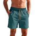 thumbnail image 1 of Men's Shorts Lightweight Solid Color Cargo Shorts Drawstring Elastic Waist Shorts Summer Lightweight Running Shorts Walking Shorts, 1 of 7